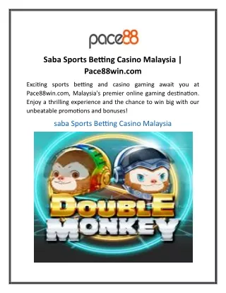 Saba Sports Betting Casino Malaysia