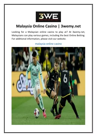 Malaysia Online Casino  3wemy.net