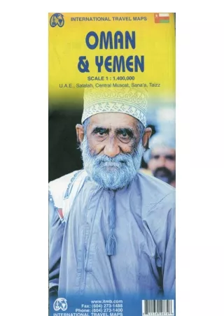 Kindle online PDF Oman And Yemen 1 1400000 Including Inset Of Uae Salalah Centra