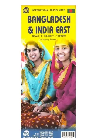 Kindle online PDF Bangladesh And India East Travel Reference Map 1 750000 1 1500