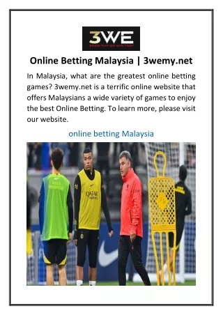 Online Betting Malaysia  3wemy.net  ds