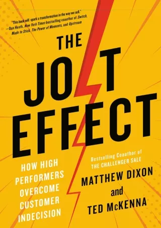 DOWNLOAD/PDF DOWNLOAD/PDF  The JOLT Effect: How High Performers Overcome Custome