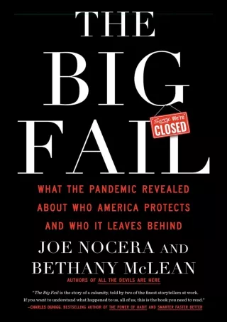 [PDF] DOWNLOAD [PDF READ ONLINE]  The Big Fail: What the Pandemic Revealed About