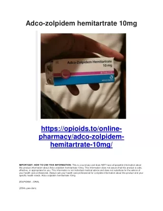 Adco-zolpidem hemitartrate 10mg