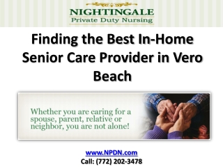 Elder Care in Vero Beach Services