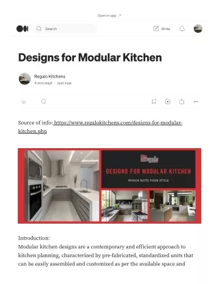 Designs for Modular Kitchen