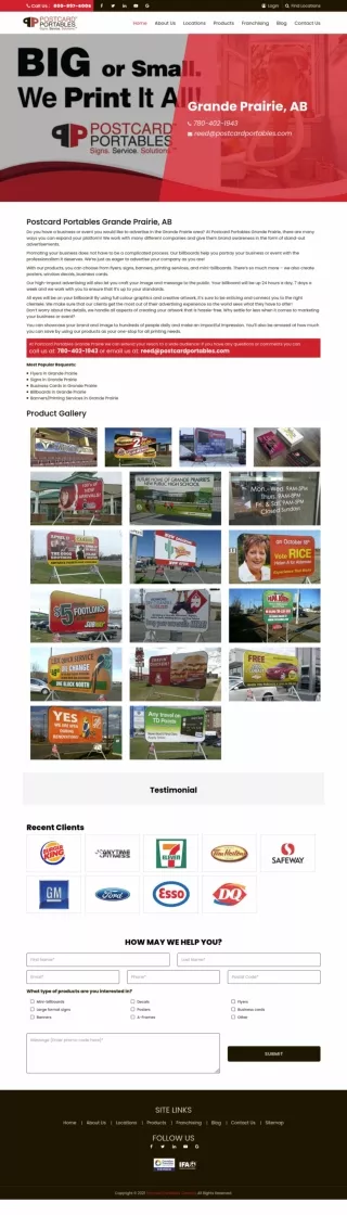 Event Signage Grande Prairie Alberta