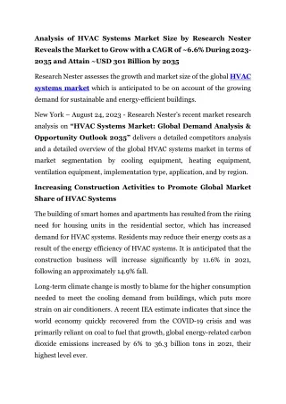 HVAC Systems Market