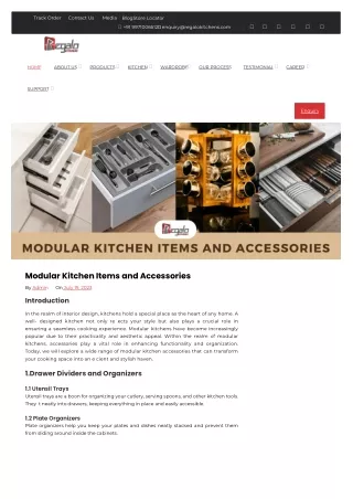 Modular Kitchen Items and Accessories