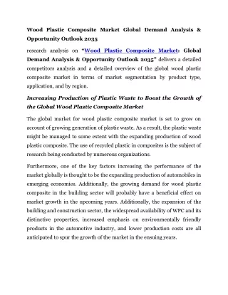 Wood Plastic Composite Market