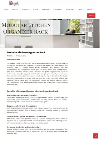 Modular Kitchen Organizer Rack