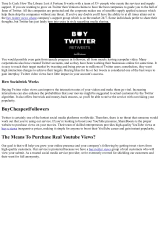 Why You Should Focus on Improving buy twitter views cheap