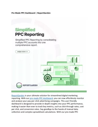 Pre Made PPC Dashboard