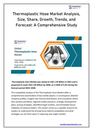 Thermoplastic Hose Market