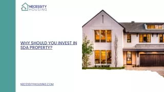 Why should you invest in SDA property