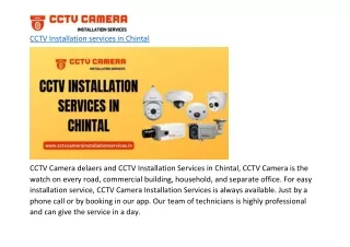 CCTV Installation services in Chintal