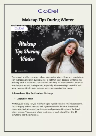 Makeup Tips During Winter