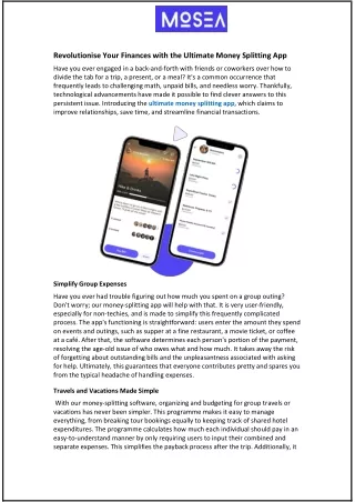 Revolutionise Your Finances with the Ultimate Money Splitting App
