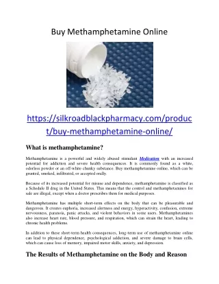 Buy Methamphetamine Online