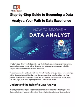 Guide to Becoming a Data Analyst
