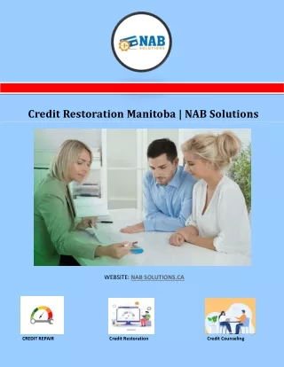 Credit Restoration Manitoba | NAB Solutions