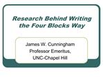 Research Behind Writing the Four Blocks Way