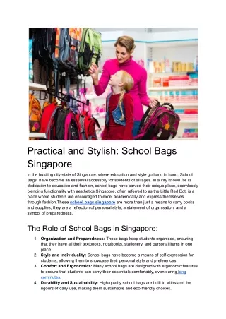 Practical and Stylish_ School Bags Singapore