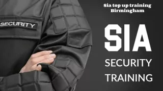 Sia Top up Training in Birmingham