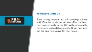 Microwave Deals Uk | Fbadiscounts.co.uk