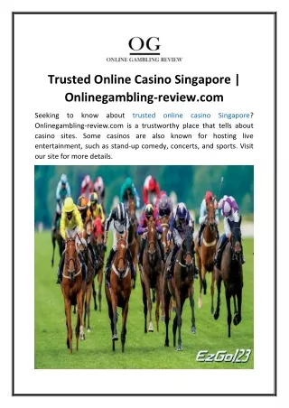 Trusted Online Casino Singapore Onlinegambling-review