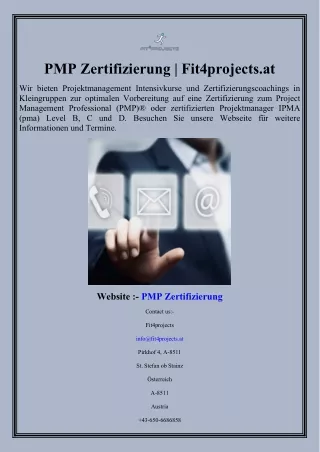 PMP Zertifizierung | Fit4projects.at