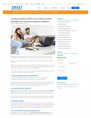 Creating Healthy Habits How Family Routine Management Software Supports Wellness