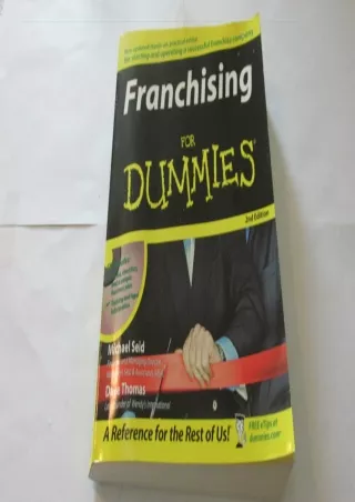 [PDF READ ONLINE] READ [PDF]  Franchising For Dummies android