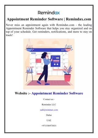 Appointment Reminder Software | Remindax.com