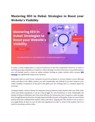 Mastering SEO in Dubai Strategies to Boost your Website's Visibility(1)