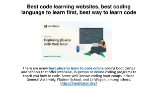 best place to learn to code online, best places to learn to code for free