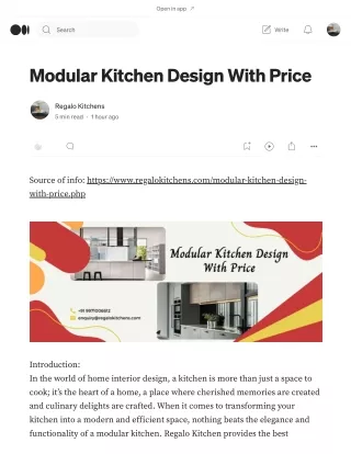 Modular Kitchen Design With Price