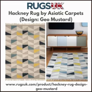 Hackney Rug by Asiatic Carpets in Geo Mustard Design