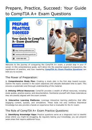 Prepare, Practice, Succeed_ Your Guide to CompTIA A  Exam Questions