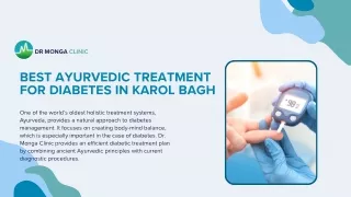 Best Ayurvedic Treatment For Diabetes in Karol Bagh | 8010931122