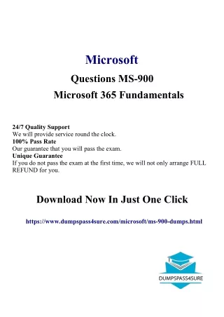 Are You Ready to Pass MS-900 Practice Test with Pass4Sure Help?