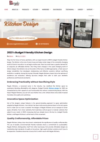 2023’s Budget Friendly Kitchen Design