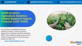 North America Agriculture Analytics Market Research Report: Forecast (2021-2026)