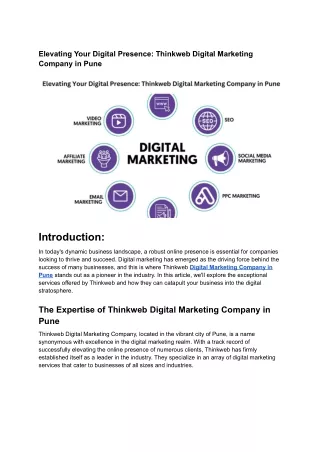 Elevating Your Digital Presence Thinkweb Digital Marketing