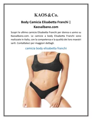 Body Camicia Elisabetta Franchi