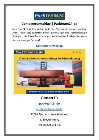 Containerumschlag