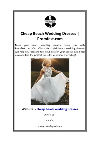 Cheap Beach Wedding Dresses  Promfast.com