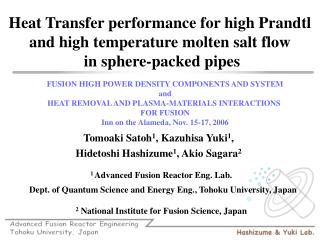 Heat Transfer performance for high Prandtl and high temperature molten salt flow in sphere-packed pipes