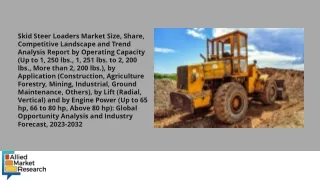 Skid Steer Loaders Market pdf