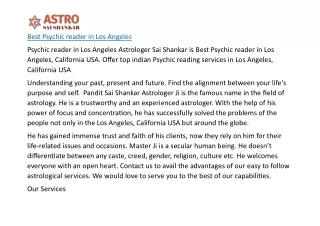 Best Psychic reader in Los Angeles